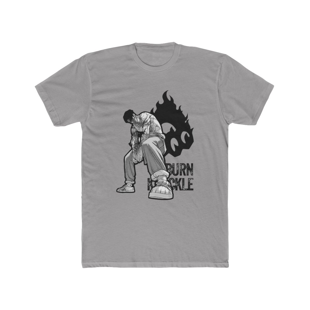 LOOKISM OFFICIAL MD GOODS BURN KNUCKLE VASCO /바스코 SHORT SLEEVE T Shirt Round Tee - alternate angle 2, merchandise