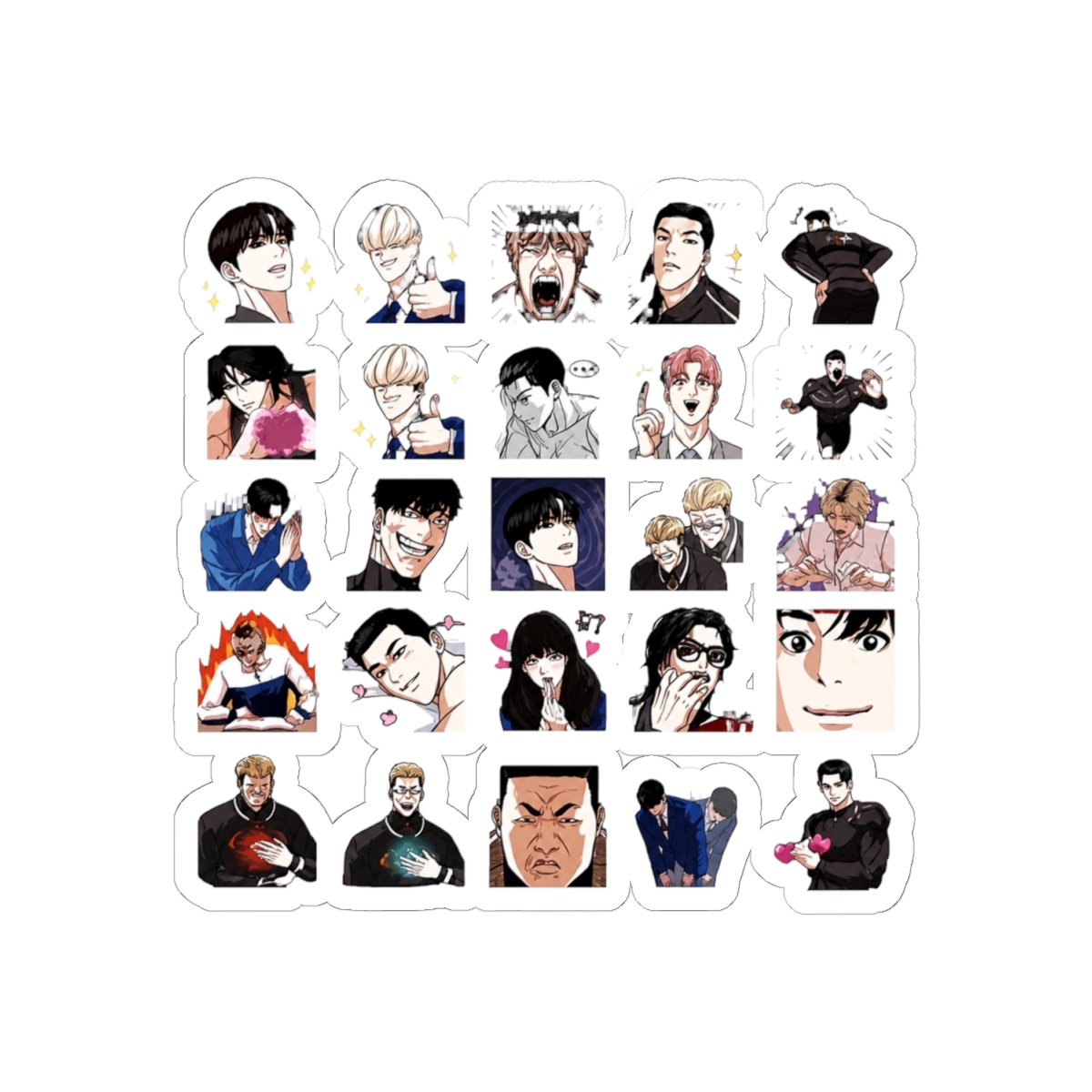 LOOKISM OFFICIAL MD GOODS EMOJI STICKER Character Deco Pack Korea Naver Webtoon - alternate angle 1, merchandise